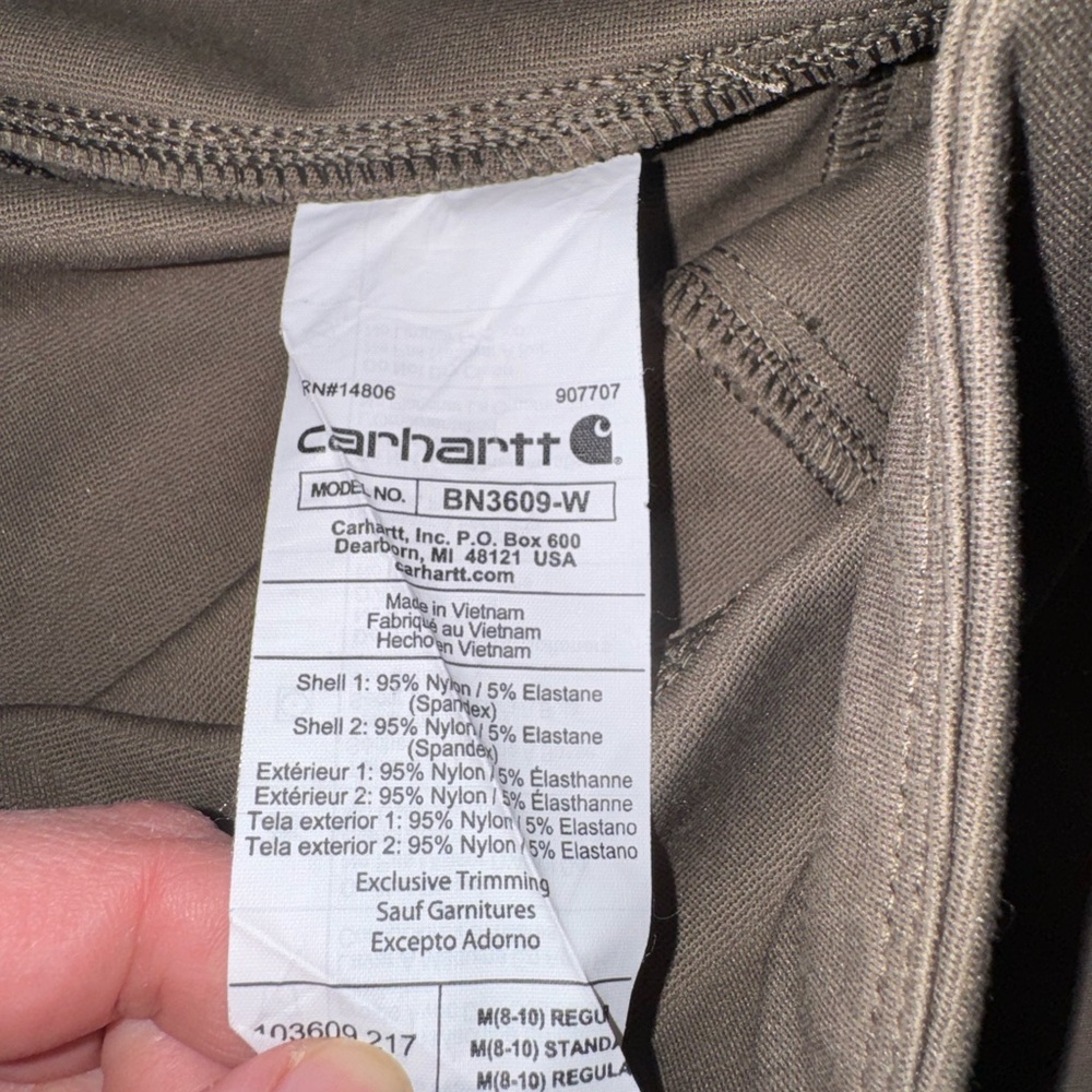 Carhartt Women’s Force Leggings - 3 for 1 - Burgundy, Khaki, Gray - Picture 9 of 9